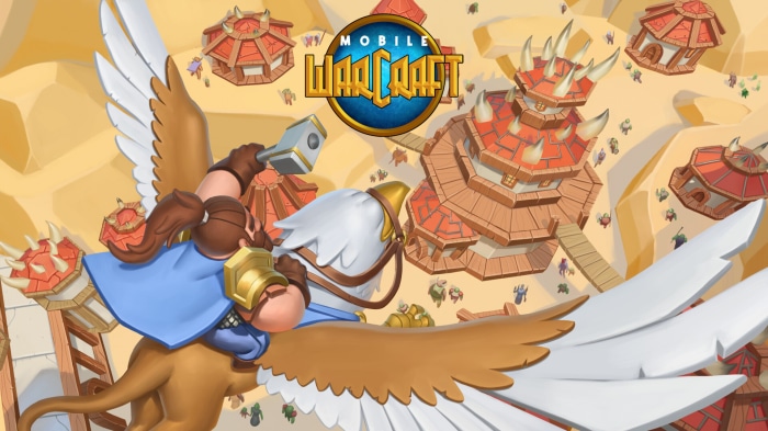 Mobile Warcraft Griffin Rider in Desert City
