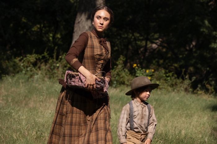 Woman and child in period clothing