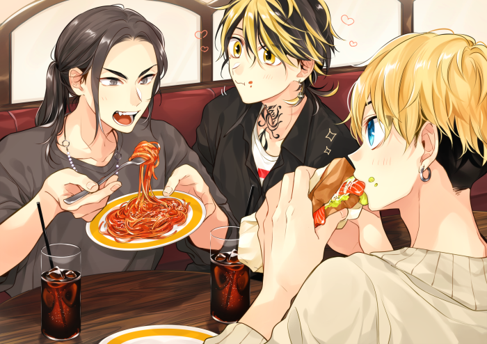 Tokyo Revengers Characters Enjoying a Meal Together