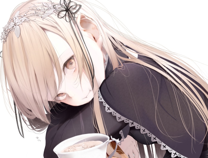 Girl with blonde hair and a flower crown