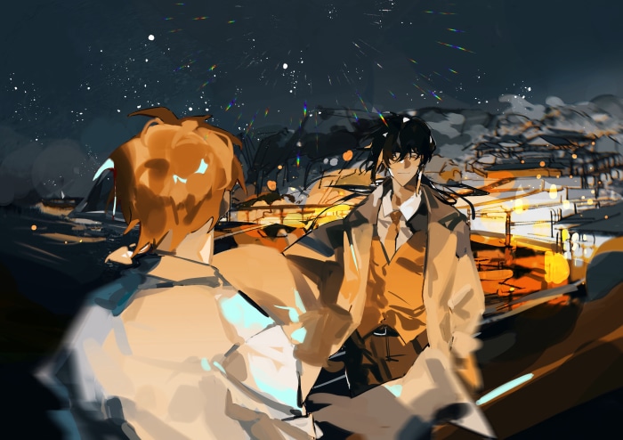 Zhongli and Tartaglia from Genshin Impact