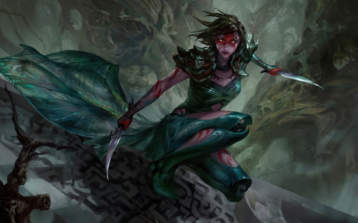 Fantasy Woman Warrior with Daggers