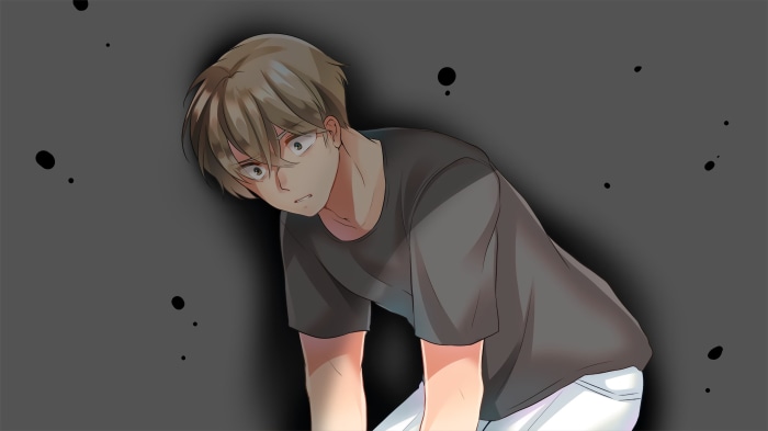 Boy with brown hair and glasses