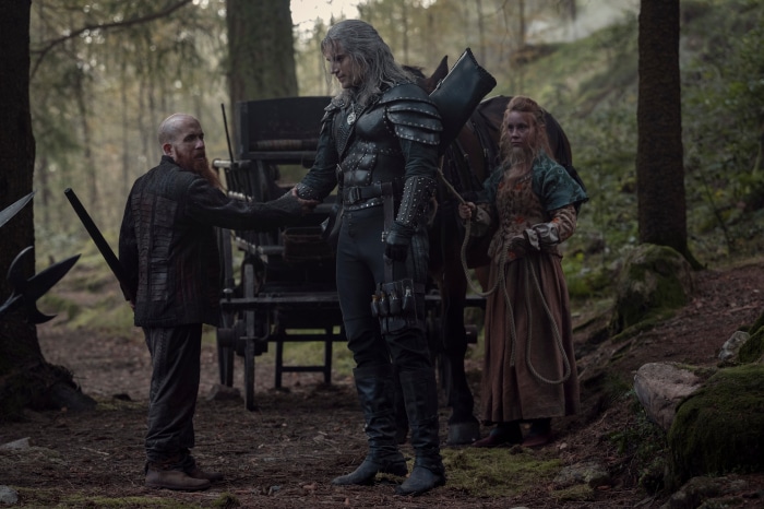 Geralt of Rivia from The Witcher with companions
