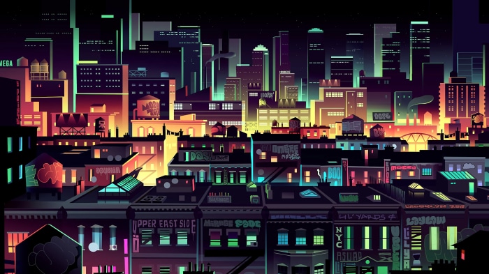 Artistic Cityscape at Night 4K