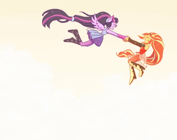 Sci-Twi and Sunset Shimmer from My Little Pony: Equestria Girls