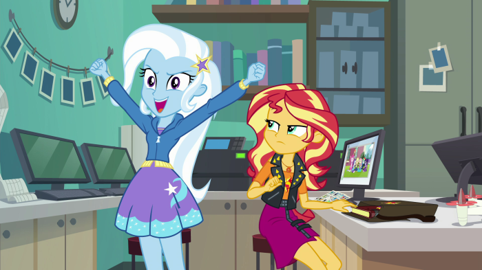 Trixie and Sunset Shimmer from My Little Pony: Equestria Girls