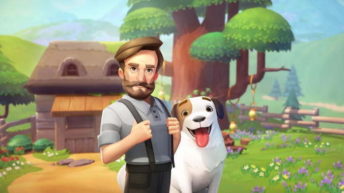 Man and dog in Big Farm: Story