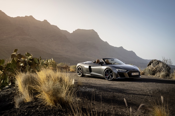 Audi R8 V10 Cabriolet in a Mountainous Landscape