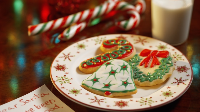 Christmas cookies and milk for Santa