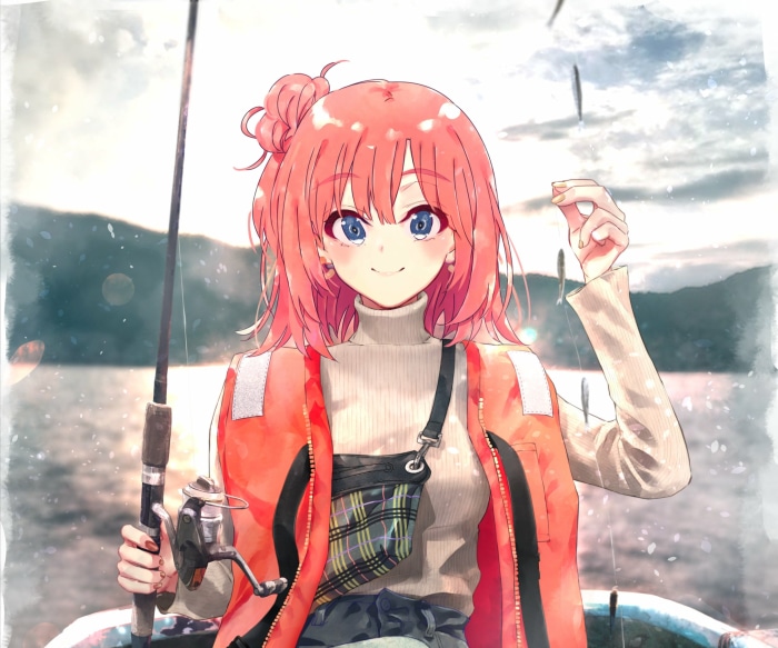 Yui Yuigahama from My Teen Romantic Comedy SNAFU fishing