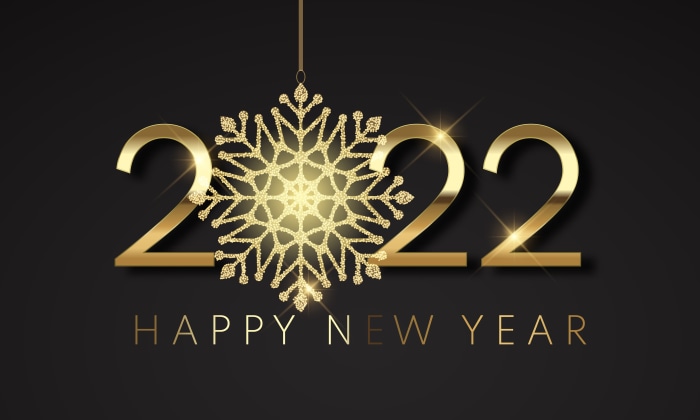 Happy New Year 2022 Snowflake