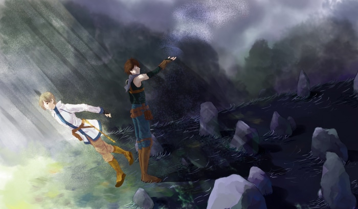 Manato and Haruhiro from Grimgar of Fantasy and Ash