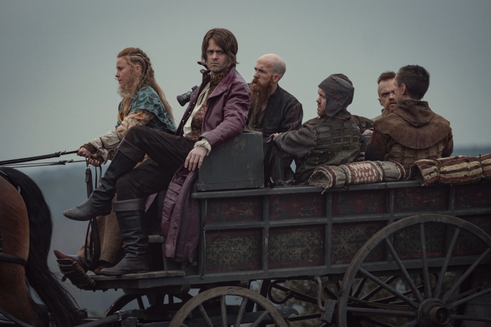 Jaskier from The Witcher on a cart