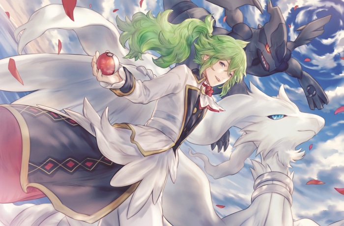 N with Reshiram and Zekrom from Pokémon