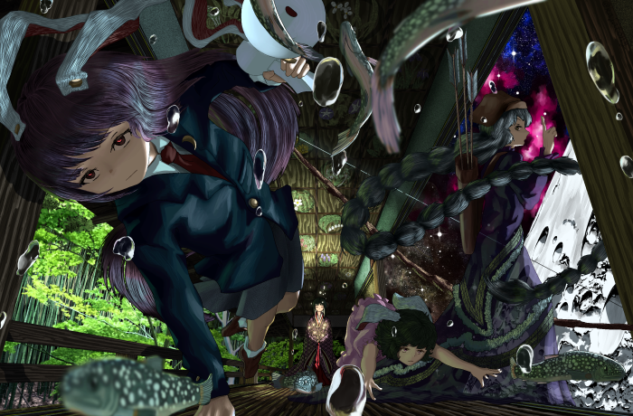 Touhou Project: Kaguya Houraisan, Tewi Inaba, Eirin Yagokoro, Reisen Udongein Inaba
