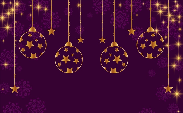 Christmas Ornaments with Stars and Snowflakes 4K