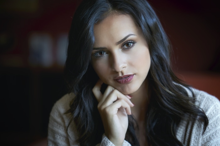 Woman with black hair