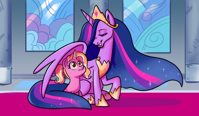 Twilight Sparkle and Luster Dawn from My Little Pony: Friendship Is Magic 4K