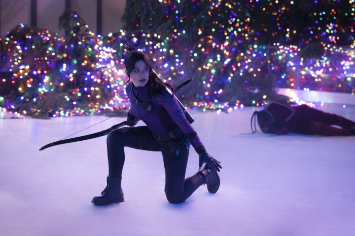 Kate Bishop from Hawkeye with bow and arrow