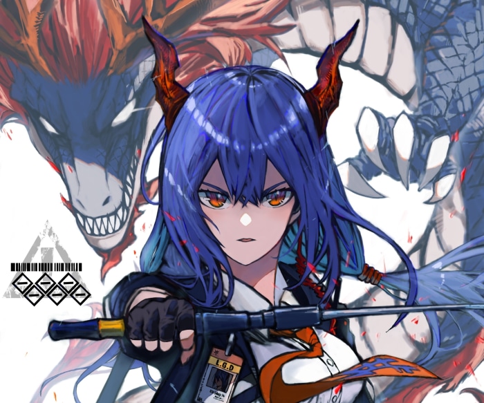 Chen from Arknights with Dragons