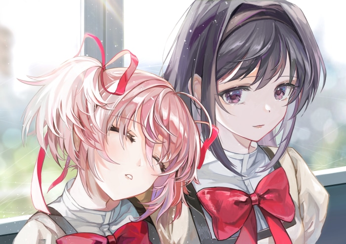 Madoka Kaname and Homura Akemi from Puella Magi Madoka Magica 4K