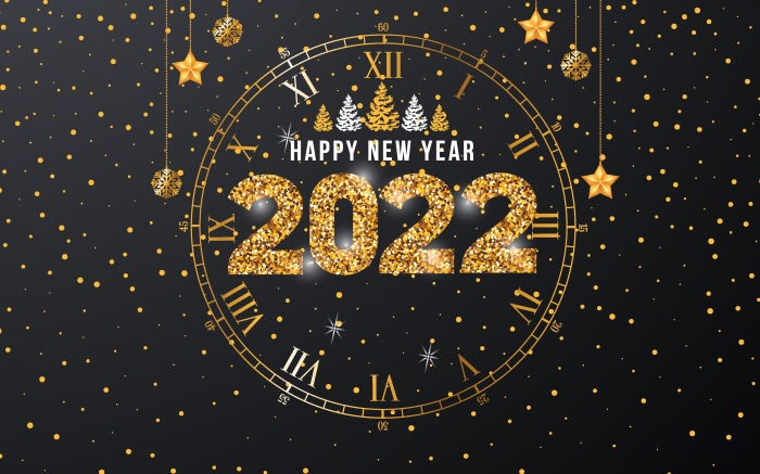 Happy New Year 2022 Clock