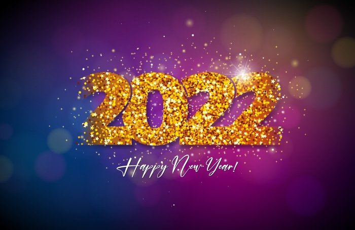 Happy New Year 2022 Glitter