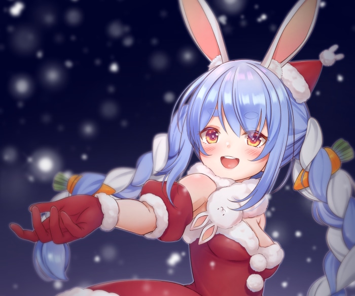 Usada Pekora from Hololive in Christmas Outfit
