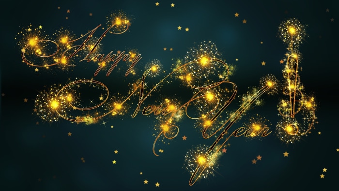 Happy New Year in Gold