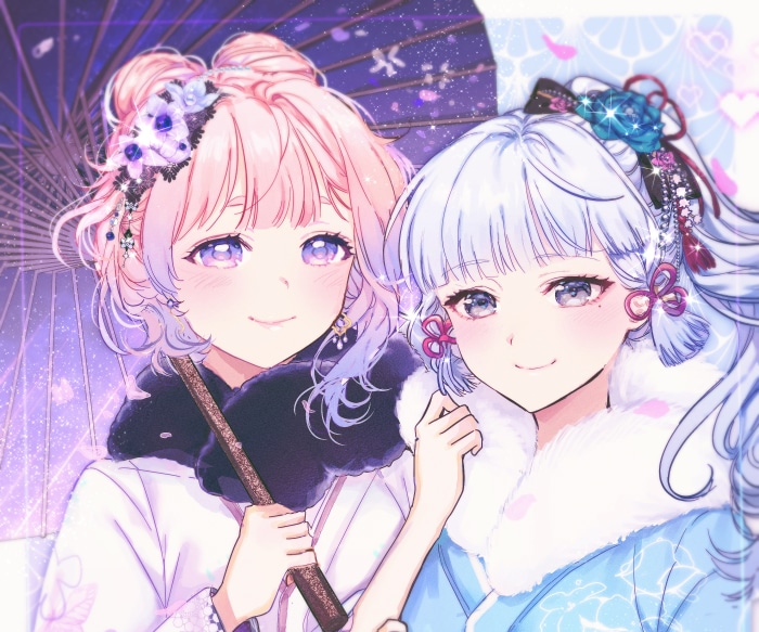 Sangonomiya Kokomi and Kamisato Ayaka from Genshin Impact