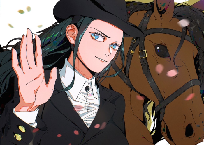 Nico Robin from One Piece with a horse