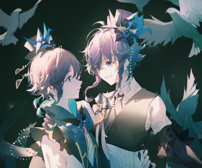 Venti and Wriothesley from Genshin Impact
