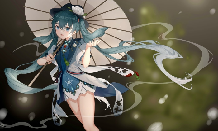 Hatsune Miku with umbrella