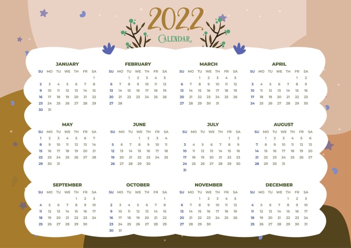 2022 Calendar