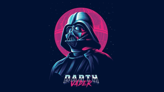 Darth Vader Illustration with Death Star