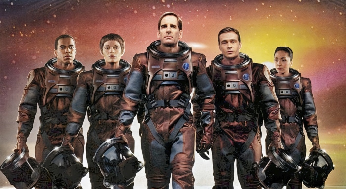 Star Trek: Enterprise crew in spacesuits