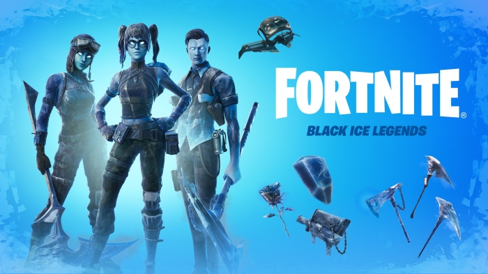 Fortnite Black Ice Legends characters and items