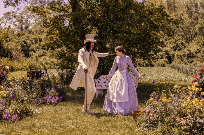 Wiz Khalifa and Hailee Steinfeld in a garden