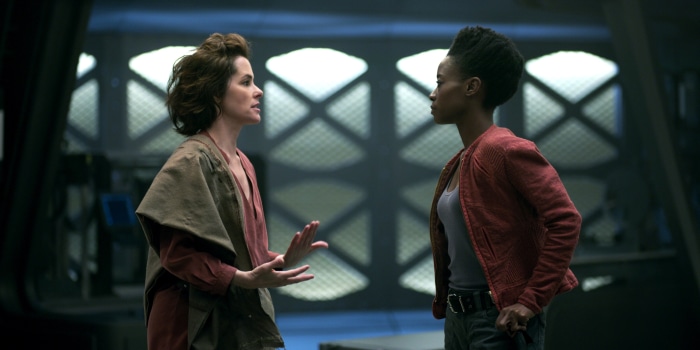 Dr. Zachary Smith and another woman in Lost In Space