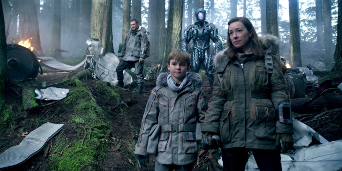 Lost in Space: Will, Maureen, John Robinson, and Robot