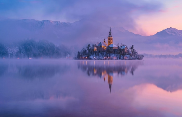 Assumption Of Mary Church HD, Lake Bled, Reflection, HD Wallpaper ...