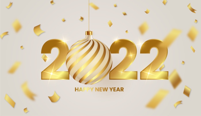 Happy New Year 2022 Confetti