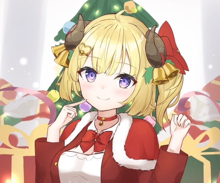 Tsunomaki Watame from Hololive in Christmas Outfit