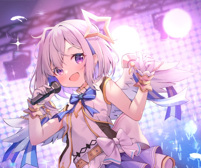 Amane Kanata from Hololive singing on stage