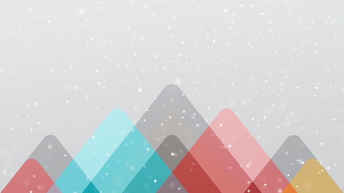 Abstract Mountains with Snowfall