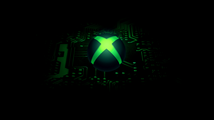 Xbox logo on a circuit board