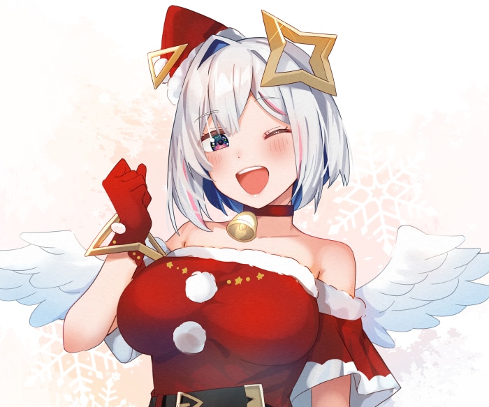 Amane Kanata from Hololive in Christmas Outfit