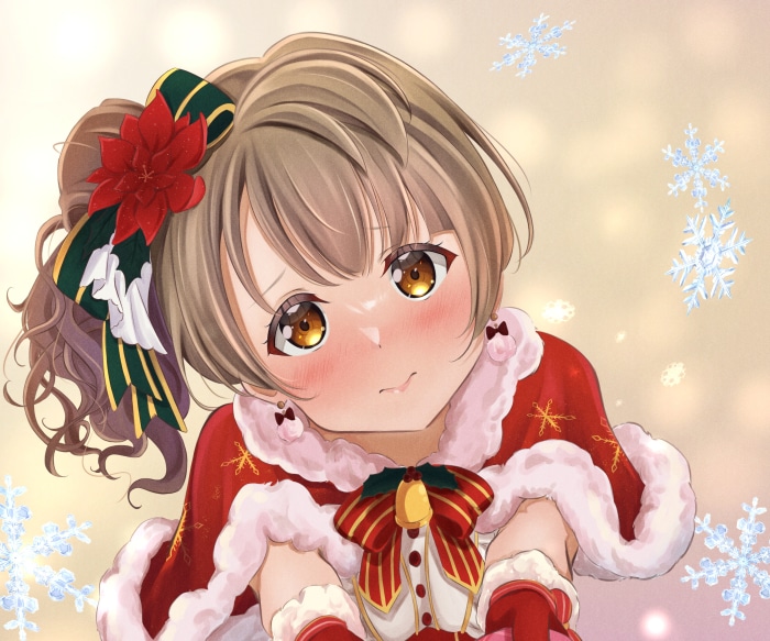 Kotori Minami from Love Live! in Christmas outfit