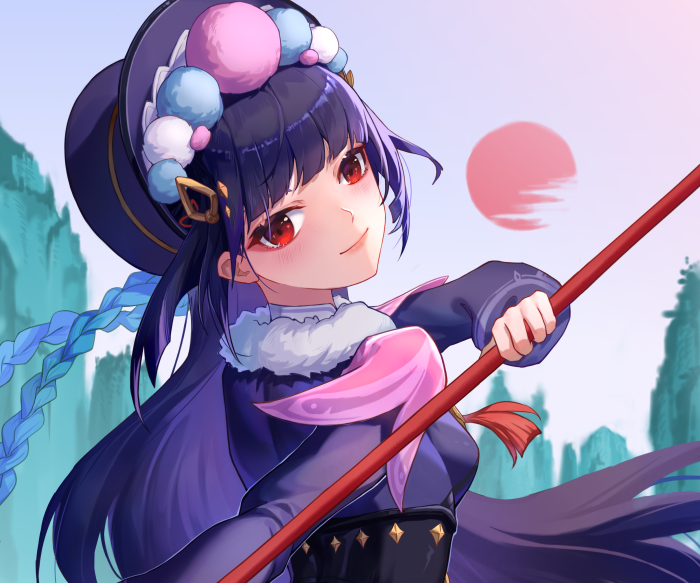 Yun Jin from Genshin Impact holding a polearm